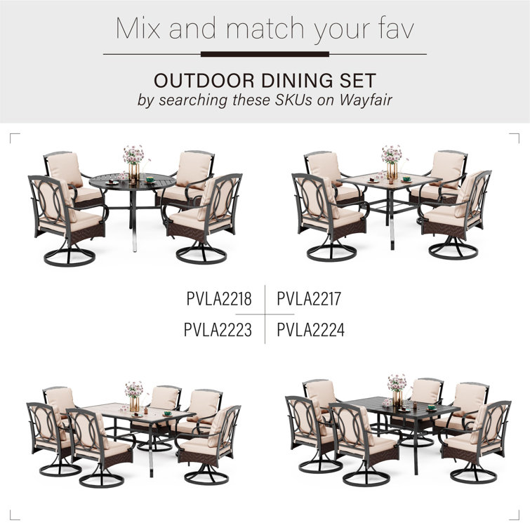 Wayfair swivel deals patio chairs